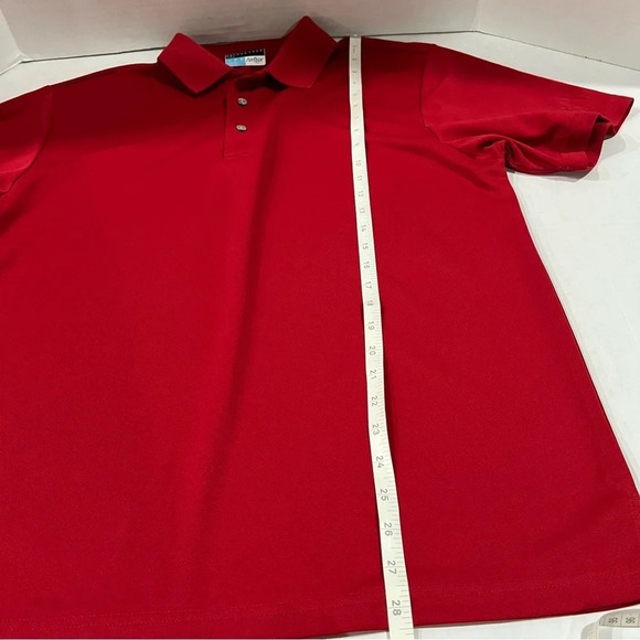 PGA Tour Red Golf Polo Short Sleeve Shirt 100% Polyester Size Men’s Large - Picture 11 of 11